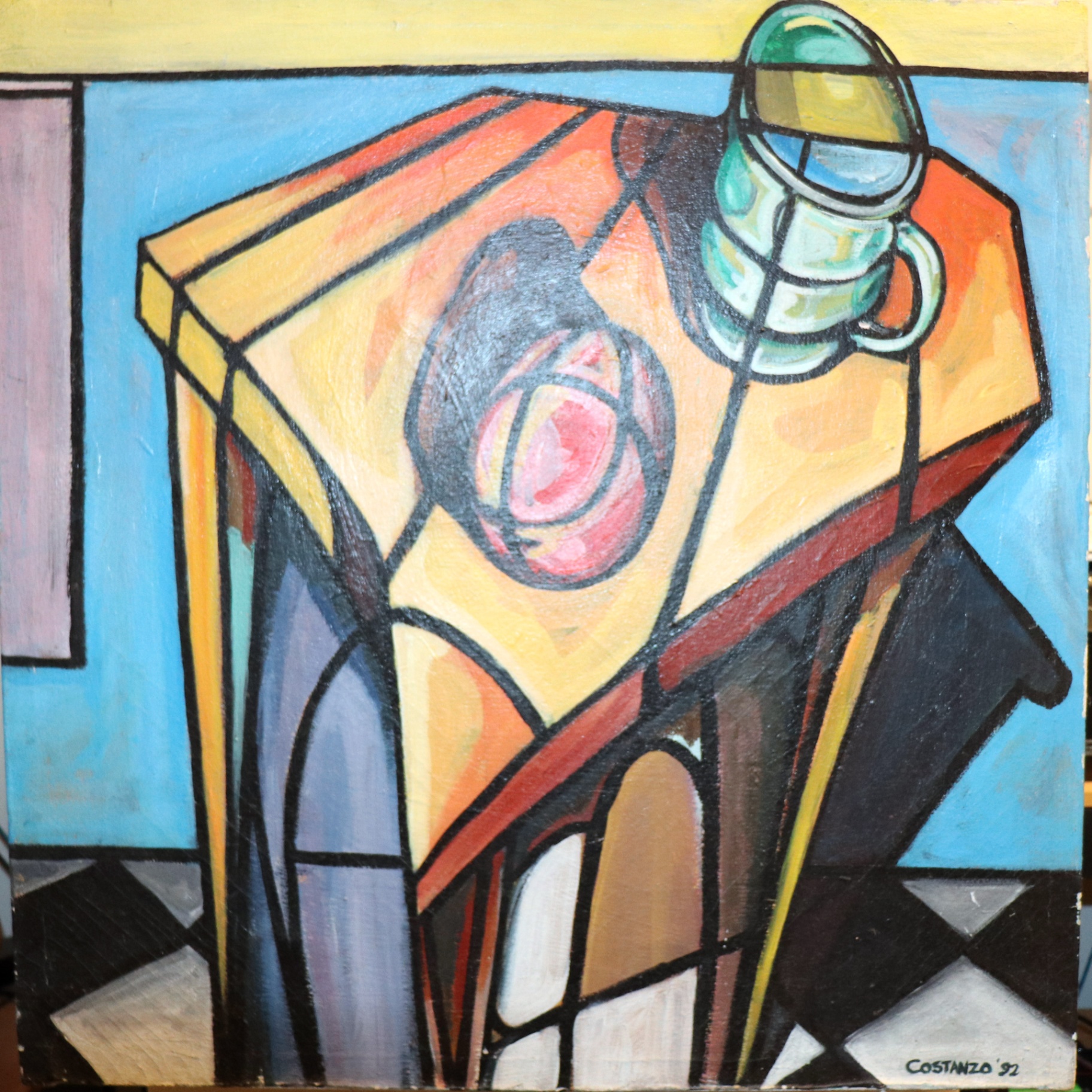 Still Life, Cubist Study — Oil on canvas