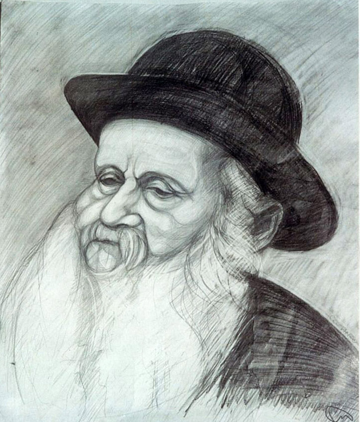 Old Man with Hat — Pencil sketch