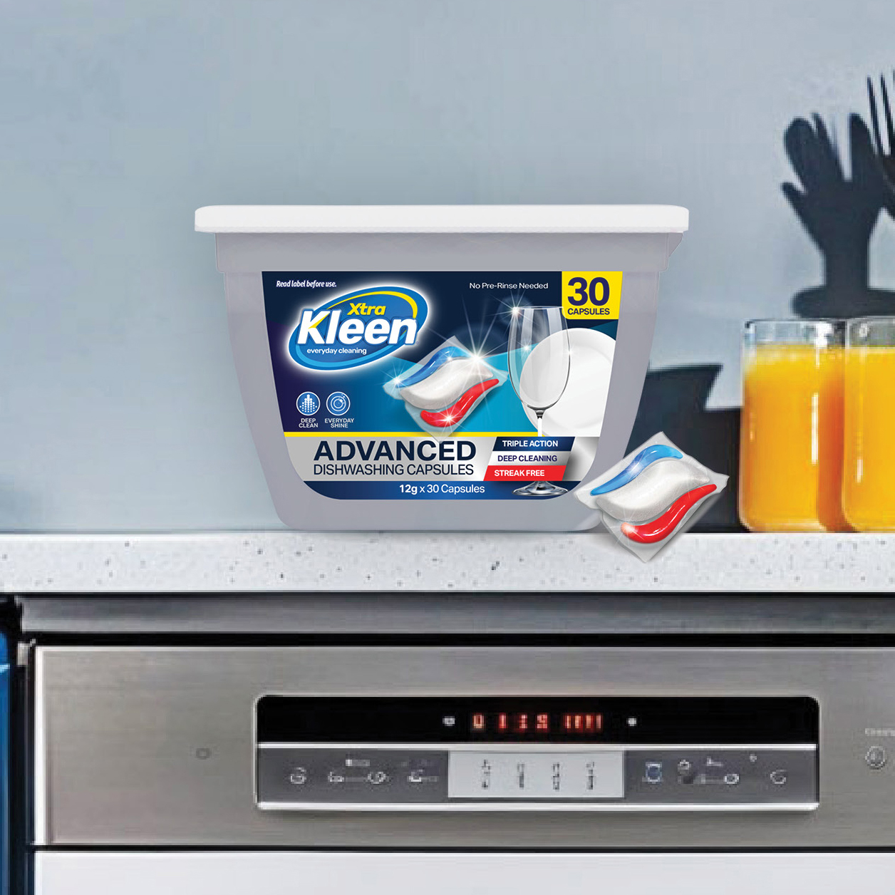 Xtra Kleen Dishwashing Capsules — Packaging and Design project by WFX2 Digital