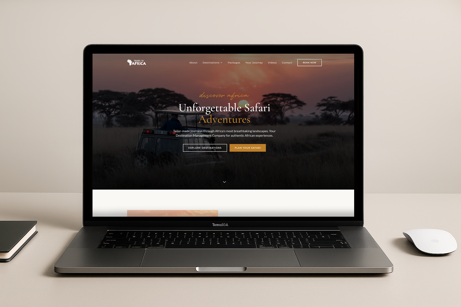 Travel to Africa Website — Website Design project by WFX2 Digital